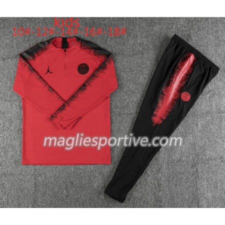 PSG Bambino Tute Felpe da Allenamento Jordan Rosso 2018/2019